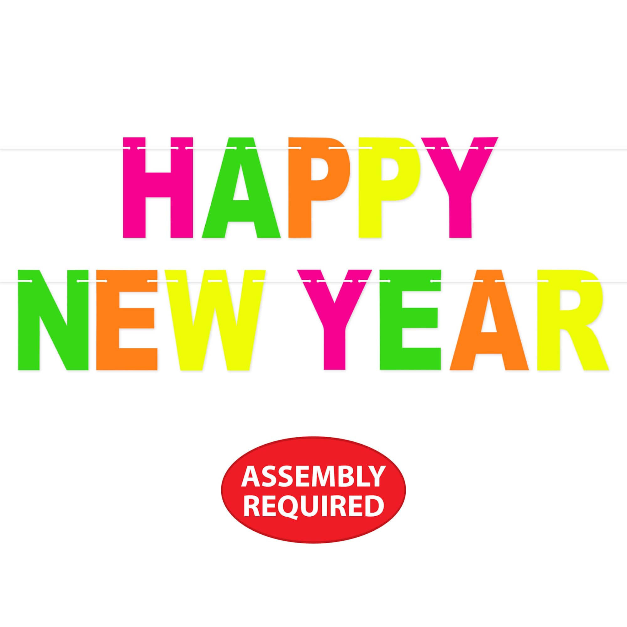 Beistle 8ft. Neon Happy New Year Streamers, 2ct.